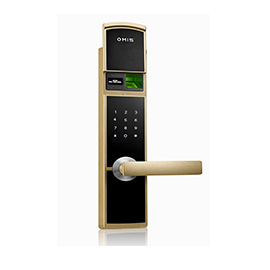 奥米斯指纹锁家用智能门锁采用双重加密模式、防盗性强