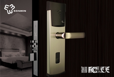 BONWIN邦威智能酒店锁刷卡锁直板不锈钢拉丝T6款—经典款