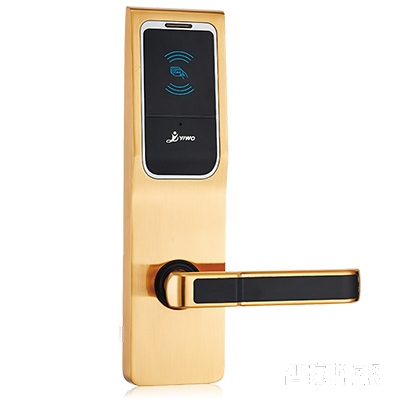 YIWO亿沃龙行天下酒店智能锁刷卡锁直板黄金色ZX5001A主图