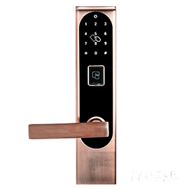 明达智能门锁 直板指纹密码锁 铝合金智能刷卡锁