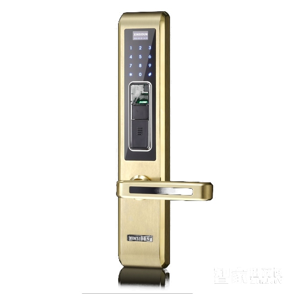 鑫斯盾不锈钢指纹密码锁 家用防盗智能门锁