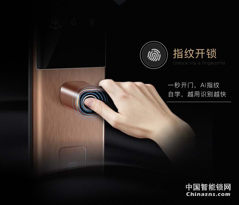 名门智能锁指纹密码门锁家用防盗门电子锁全自动智能磁卡锁EZ-W2