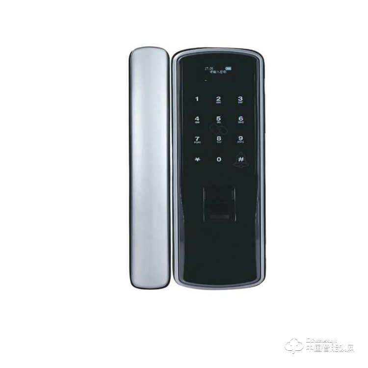 吉立玻璃门智能锁 双开门密码锁 考勤打卡锁