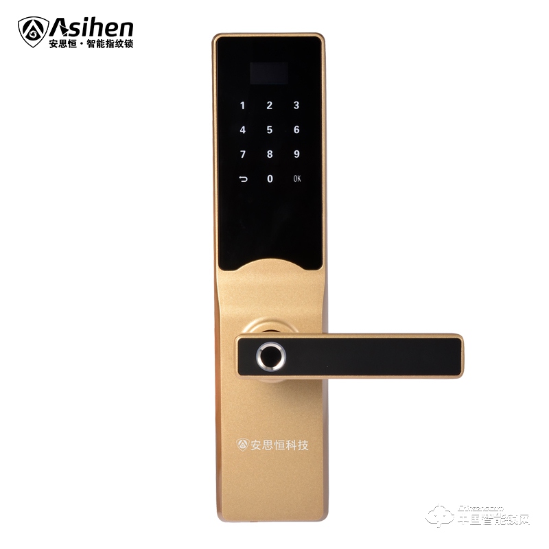 安思恒智能指纹锁家用防盗门锁 电子锁指纹密码锁大门ALA12