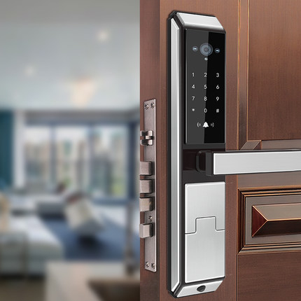 九万里指纹锁W500智能门锁 wifi可视远程密码锁家用防盗门锁电子锁