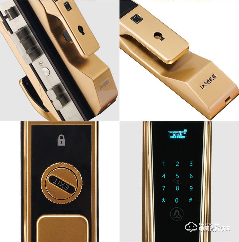 朗凯斯指纹锁L830智能锁指纹锁家用防盗门锁指纹密码锁