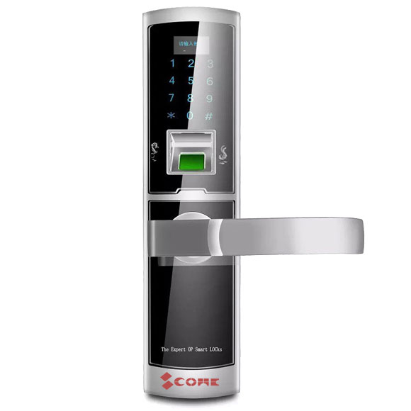 史康姆智能锁YZ-7018 家用直板指纹密码锁 防盗门智能锁