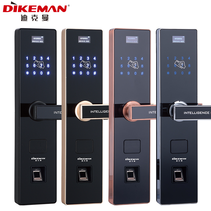 迪克曼智能锁 防盗锁新款家用智能锁滑盖锁刷卡锁A8