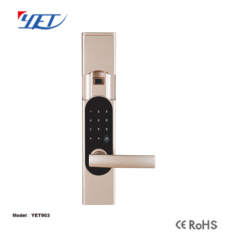 遥尔泰智能锁 滑盖指纹锁 家用电子密码锁CYS-903
