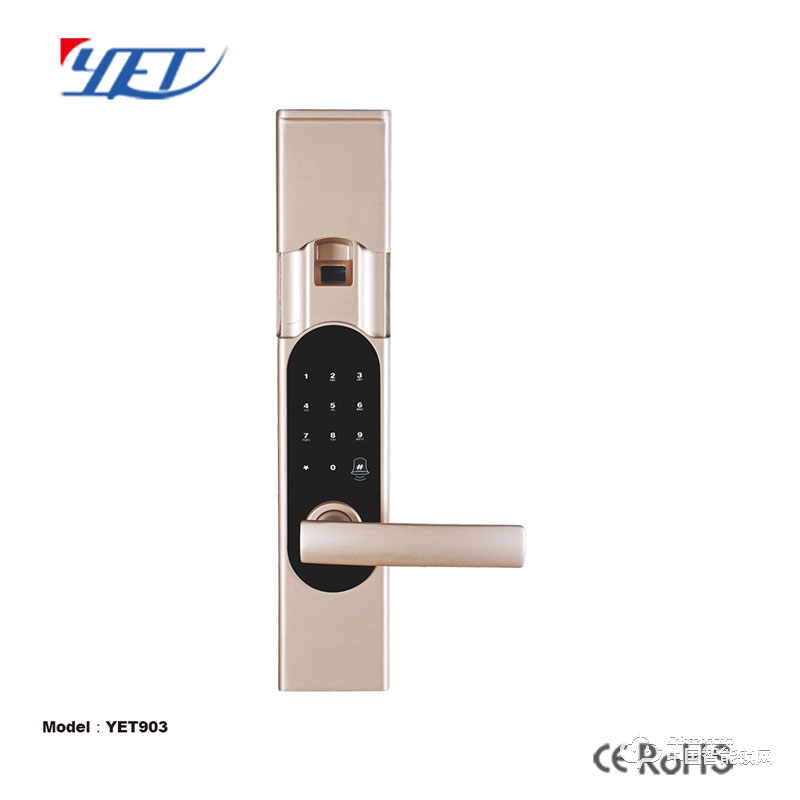 遥尔泰智能锁 滑盖指纹锁 家用电子密码锁CYS-903