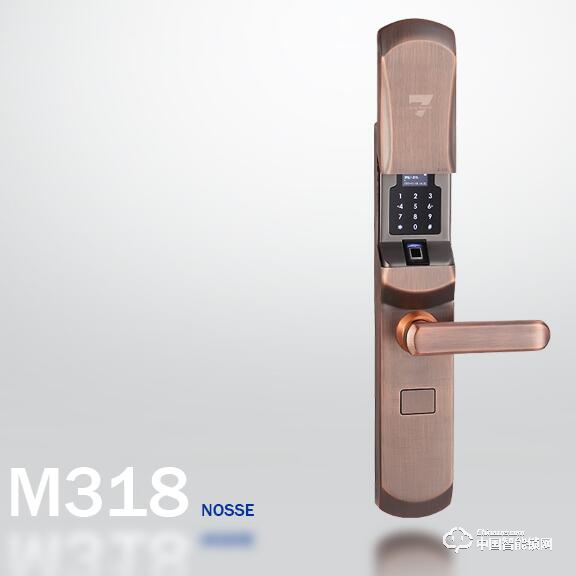 诺士智能锁 智能指纹锁 防盗门滑盖密码锁M318