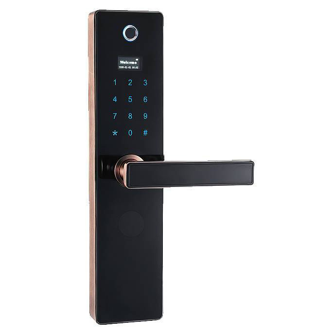 普利多智能锁 家用直板指纹密码锁 防盗门智能锁