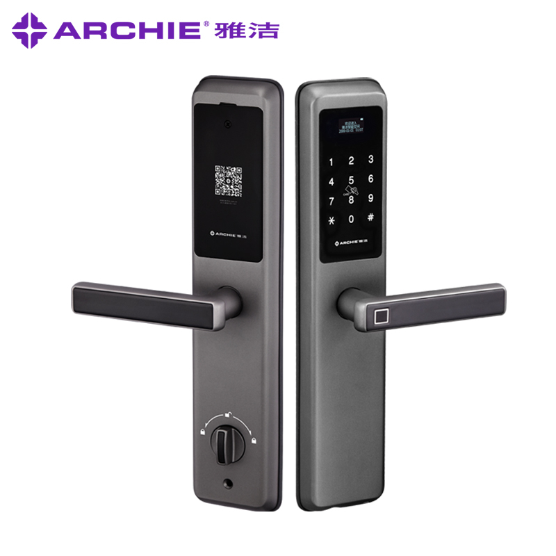 雅洁智能锁 AJ2041-09指纹锁家用防盗门电子门锁密码锁