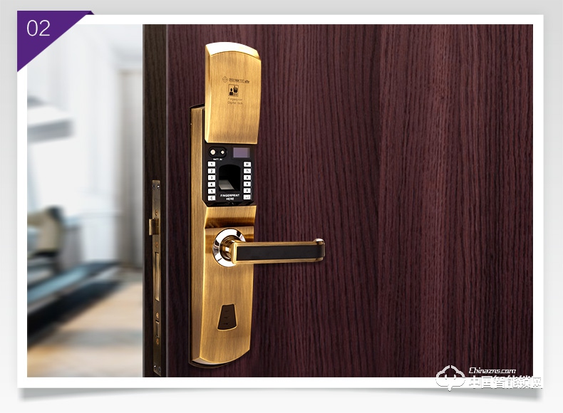 雅洁智能门锁 AJ1021-01指纹锁电子锁防盗大门密码锁户外家用