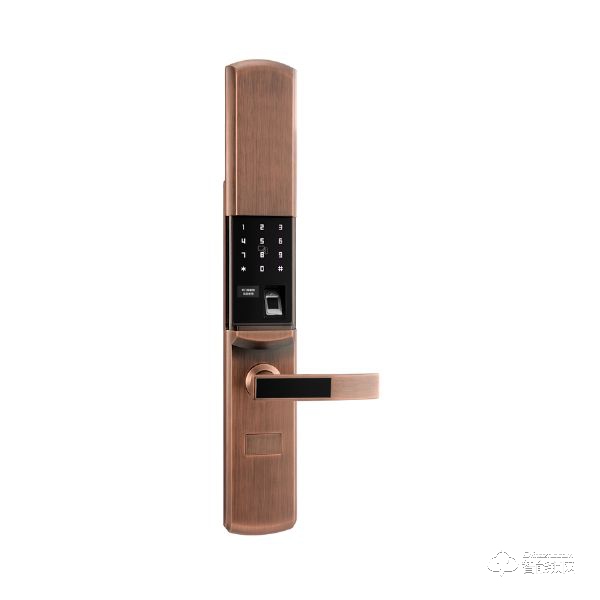 帝门智能锁 DM-8077红古铜指纹锁 家用滑盖智能锁