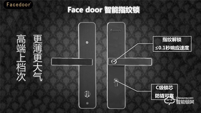 中祥Facedoor智能锁 F18-G1智能指纹房门锁