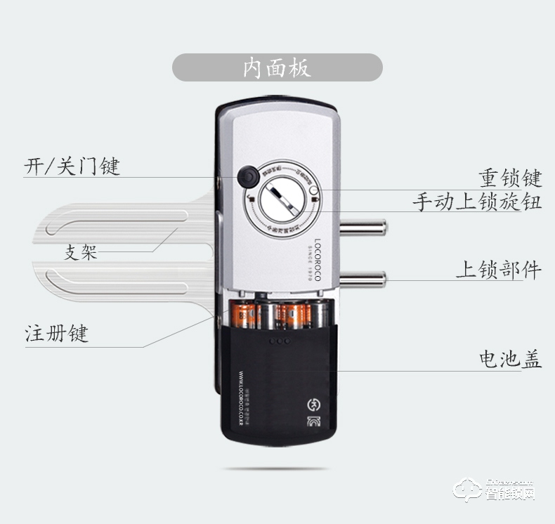 乐扣乐扣智能锁  LR-325N-GL玻璃门锁指纹锁密码锁