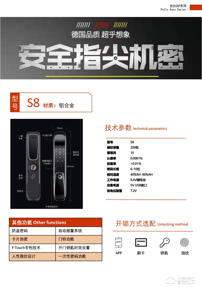 柏斯格智能锁 S8全自动密码锁防盗门智能锁.jpg