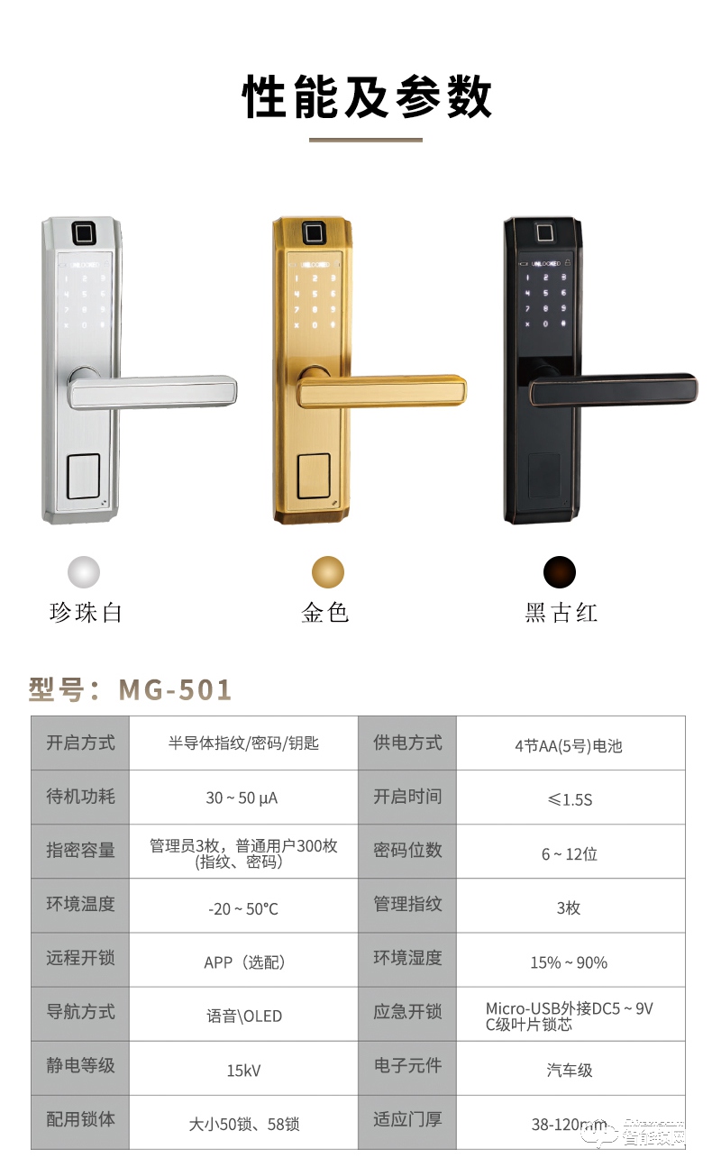 科罗格智能锁 MG-501家用室内木门智能锁.jpg
