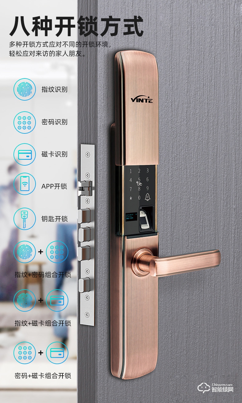因特智能锁 Y20家用防盗门锁大门电子锁.jpg