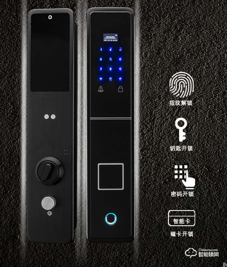 科纹智能锁 8808时尚直板密码锁智能门锁.jpg
