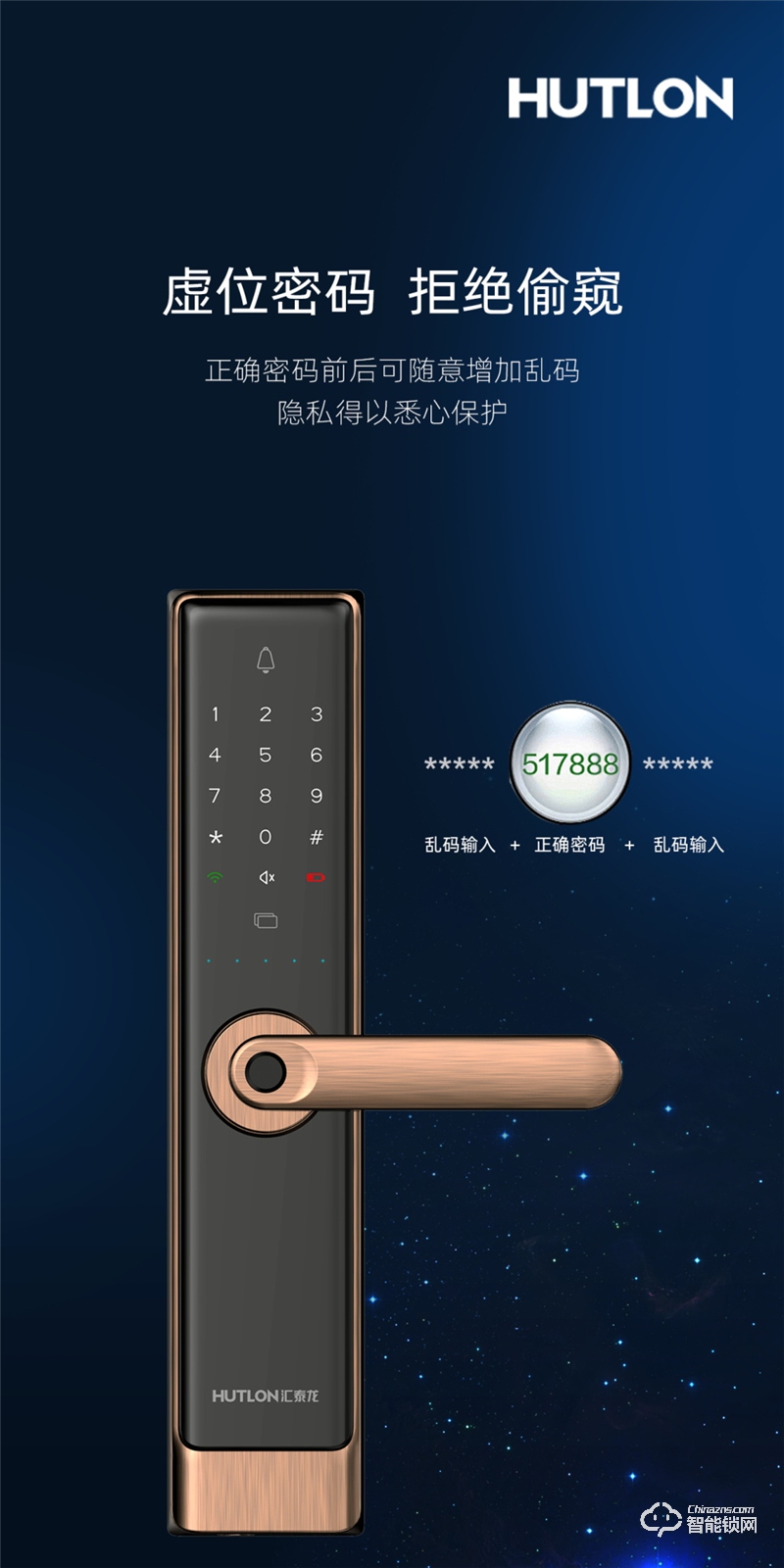汇泰龙智能锁 A6家用防盗门密码电子门锁.jpg