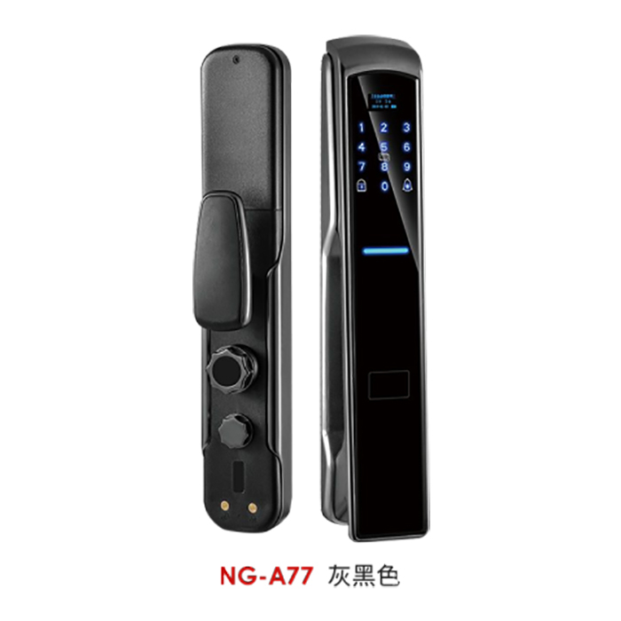 妮歌智能锁 A77全自动指纹密码磁卡电子门锁