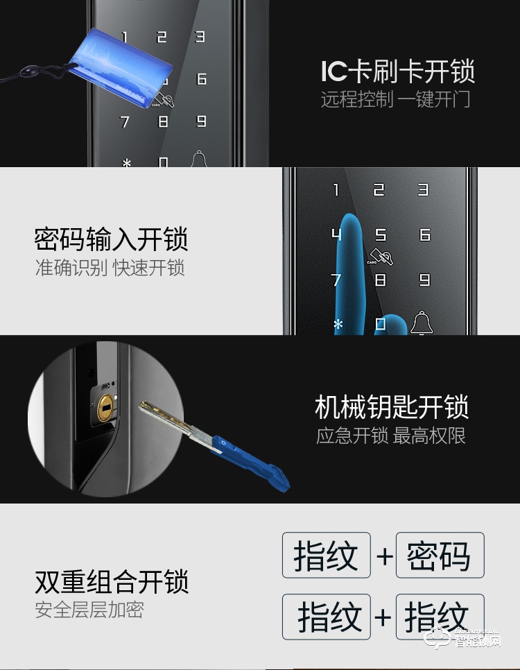 健汉智能锁 A16防盗门推拉式智能密码锁.jpg