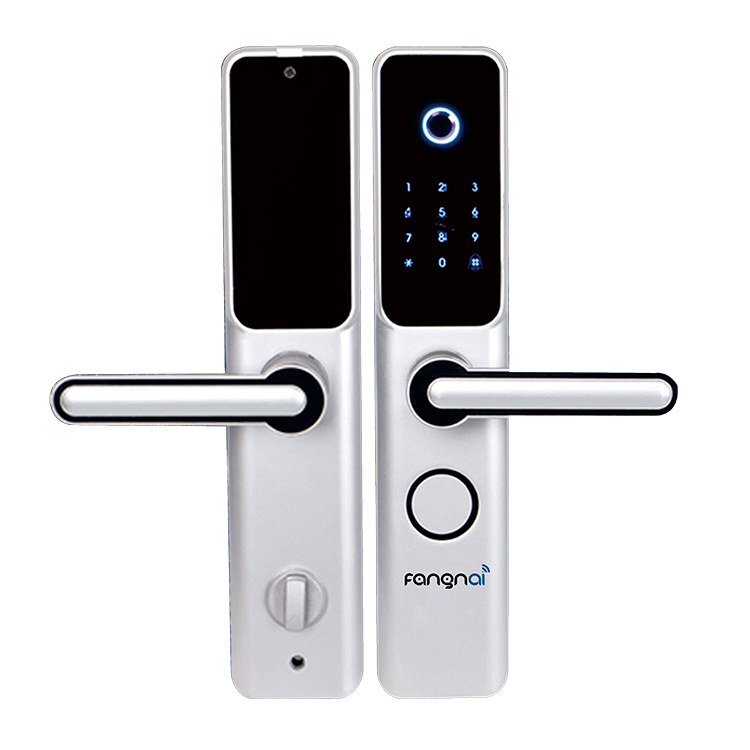 方耐（fangnai）B1智能锁银白半自动标准款家用防盗门锁电子密码锁