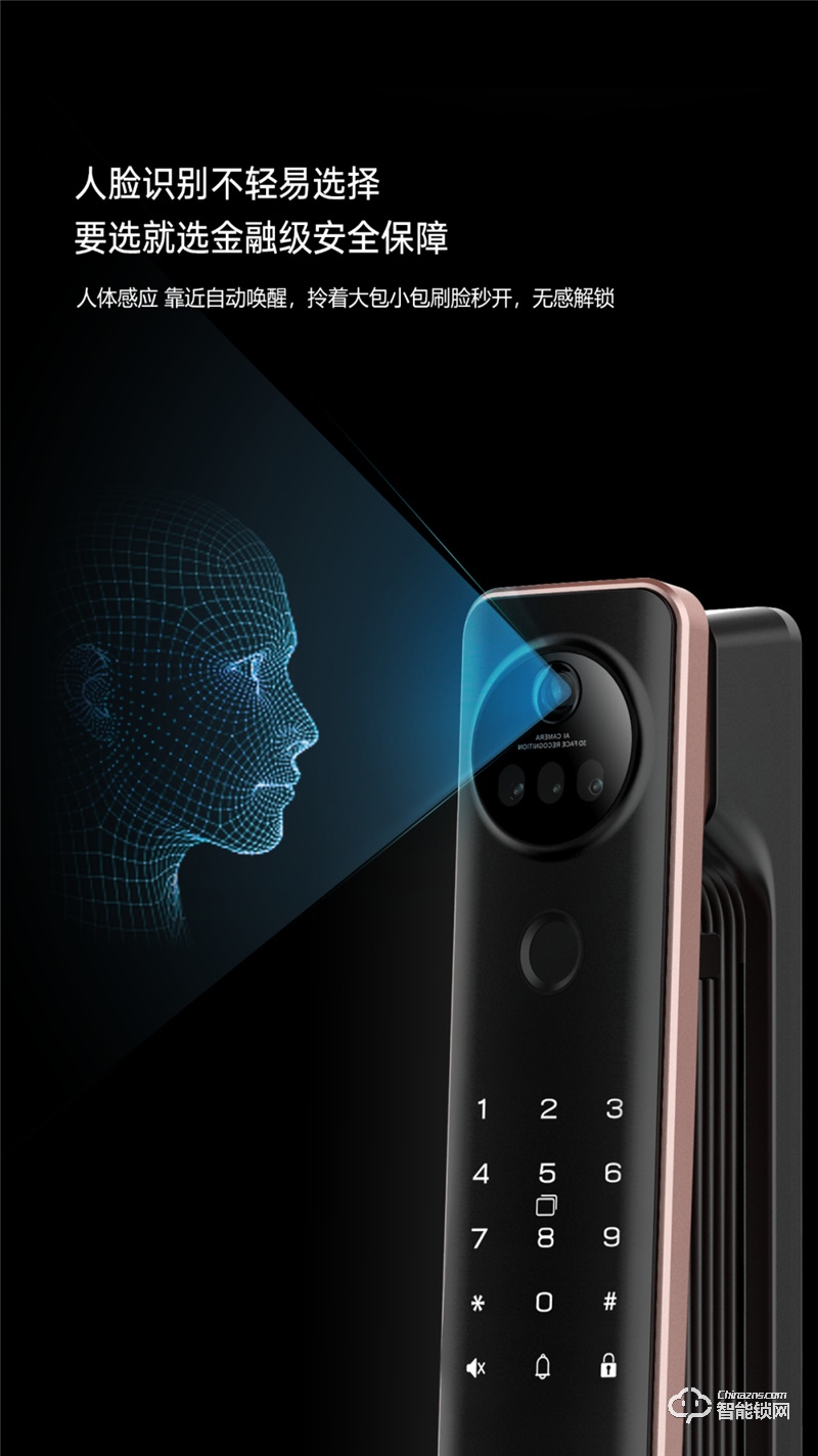王力S950智能锁 人脸可视对讲智能锁